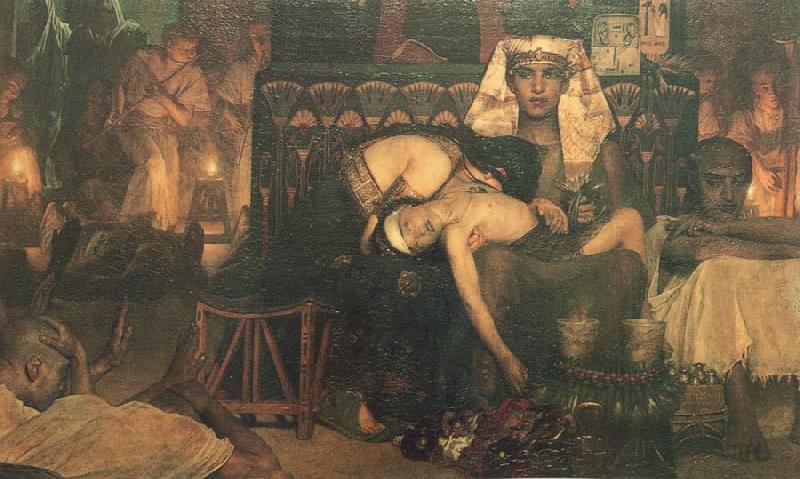 Sir Lawrence Alma-Tadema,OM.RA,RWS The Death of the first Born France oil painting art